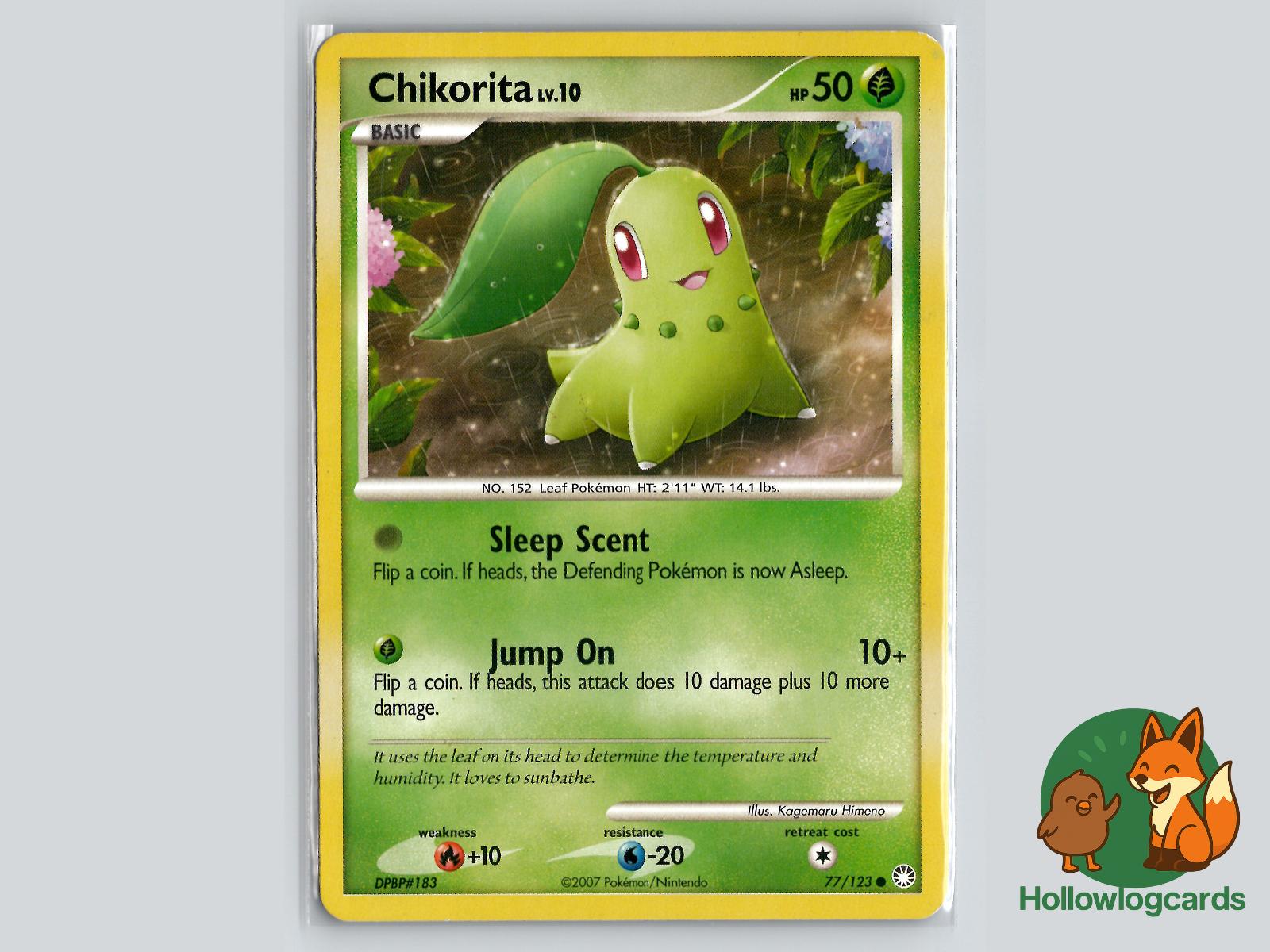 Chikorita (77/123) - Mysterious Treasures Pokémon Card