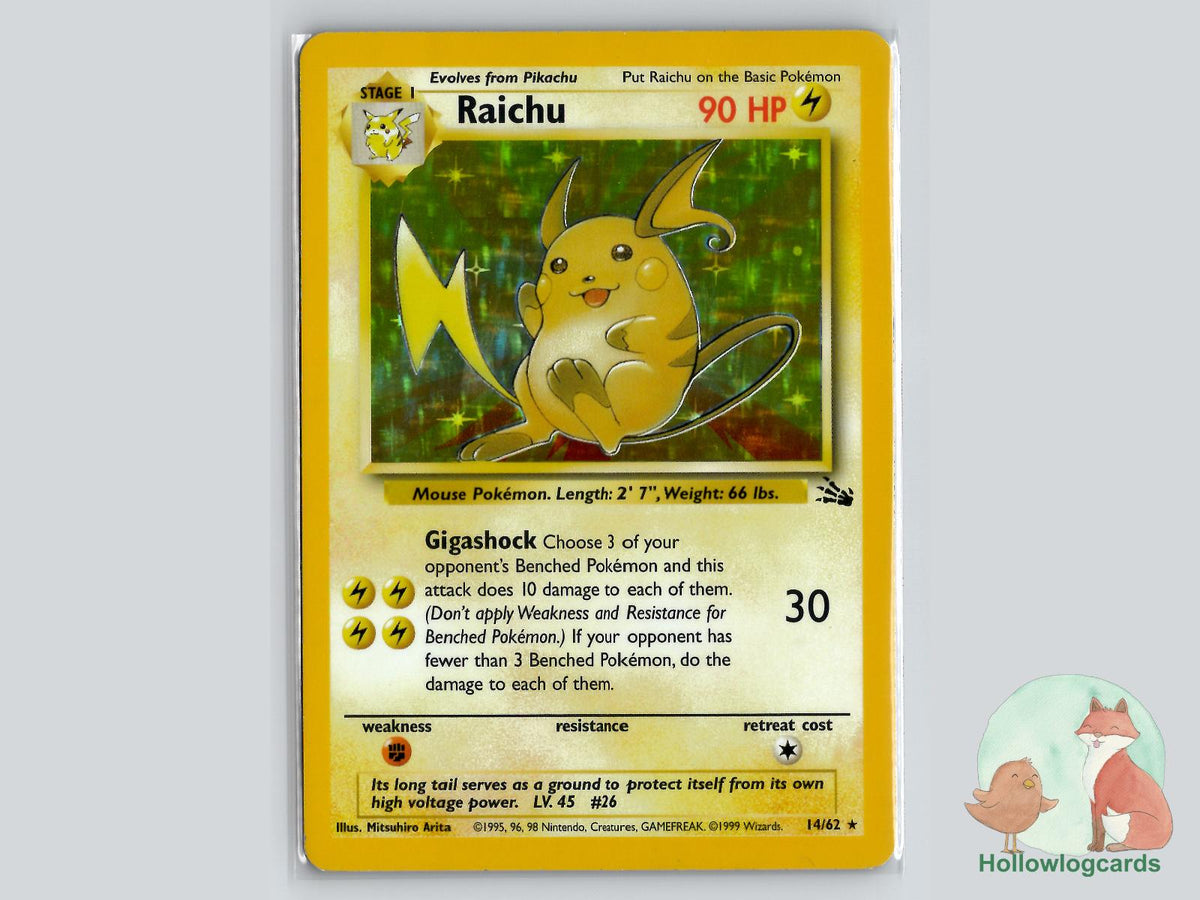 Raichu (14/62) - Fossil Pokémon Card