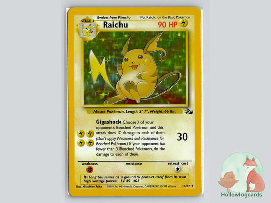 Raichu (14/62) - Fossil Pokémon Card