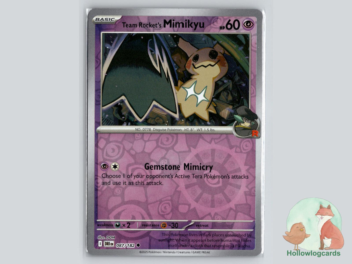 Team Rocket's Mimikyu (087/182) - Destined Rivals Pokémon Card