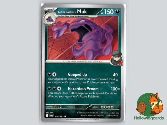 Team Rocket's Muk (124/182) - Destined Rivals Pokémon Card