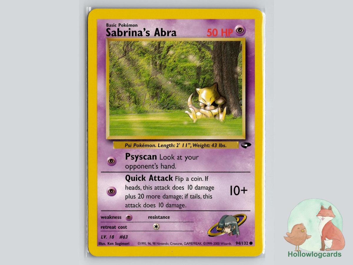Sabrina's Abra (94/132) - Gym Challenge Pokémon Card