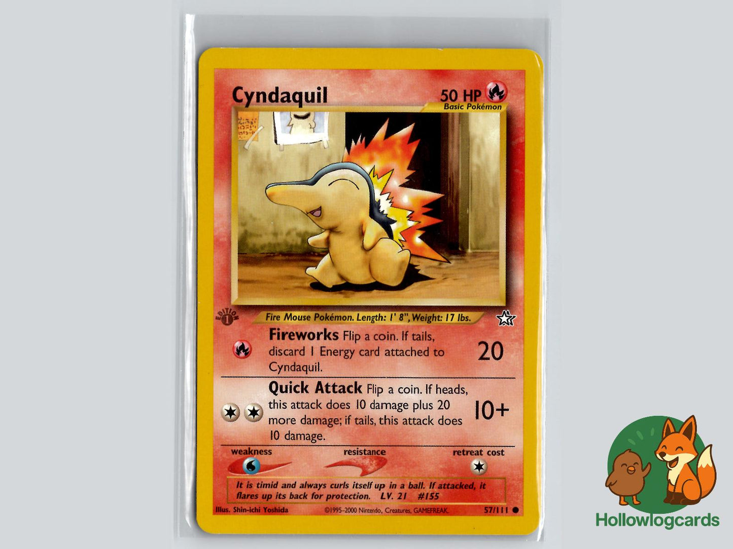 1st Edition Cyndaquil (57/111) - Neo Genesis Pokémon Card