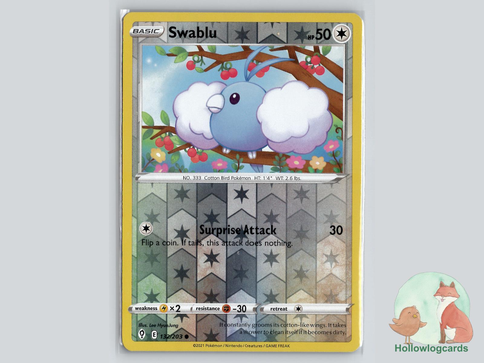Swablu (132/203) - Evolving Skies Pokémon Card