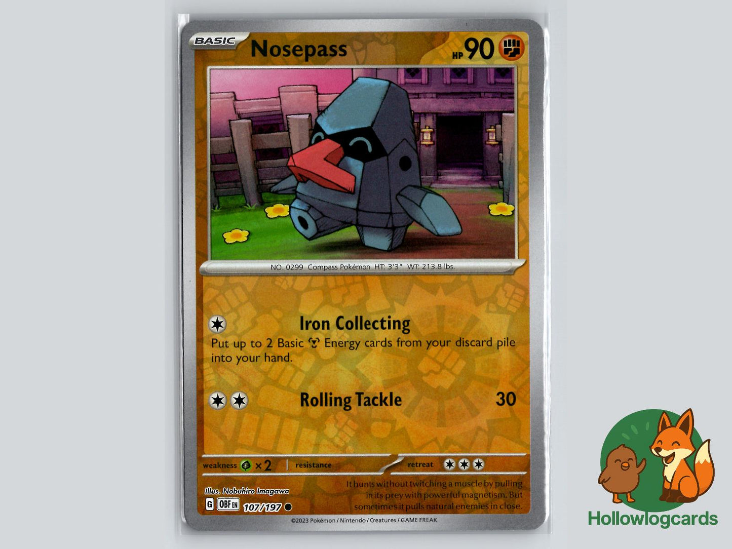 Nosepass (107/197) - Obsidian Flames Pokémon Card