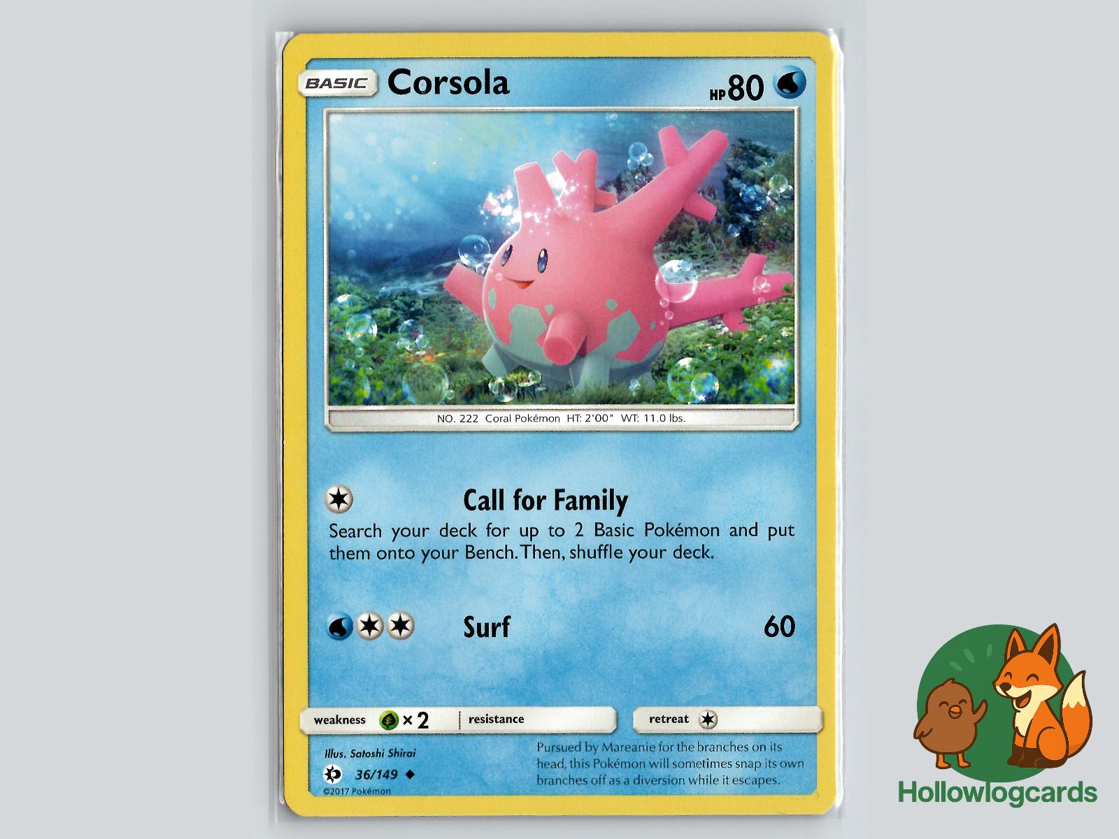 Corsola (36/149) - Base Pokémon Card