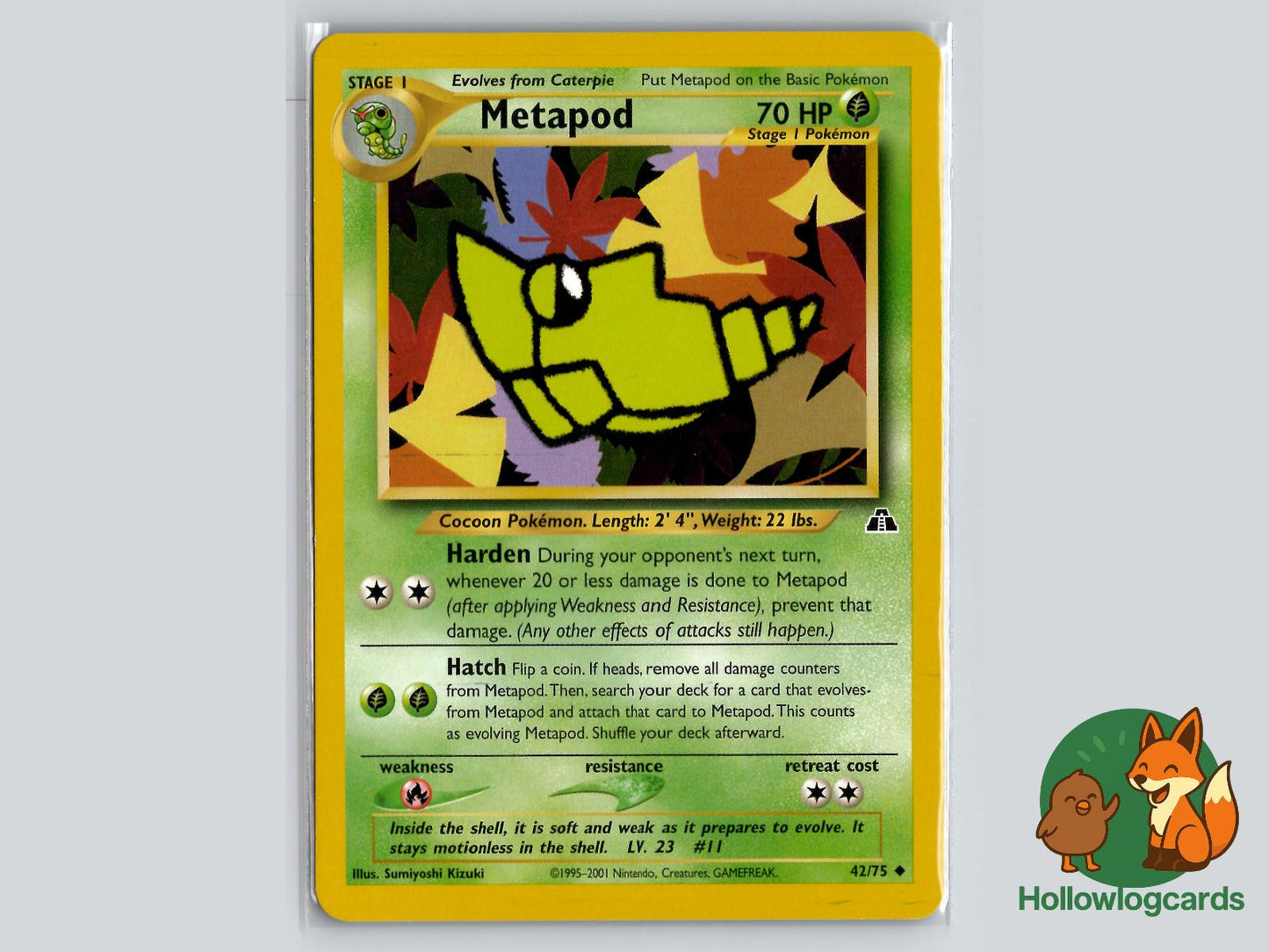 Metapod (42/75) - Neo Discovery Pokémon Card