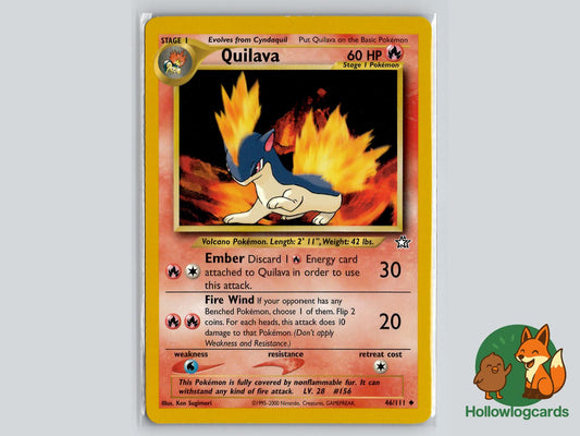 Quilava (46/111) - Neo Genesis Pokémon Card