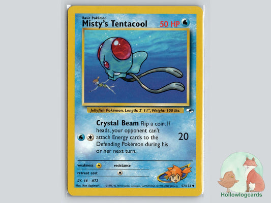 Misty's Tentacool (57/132) - Gym Heroes Pokémon Card