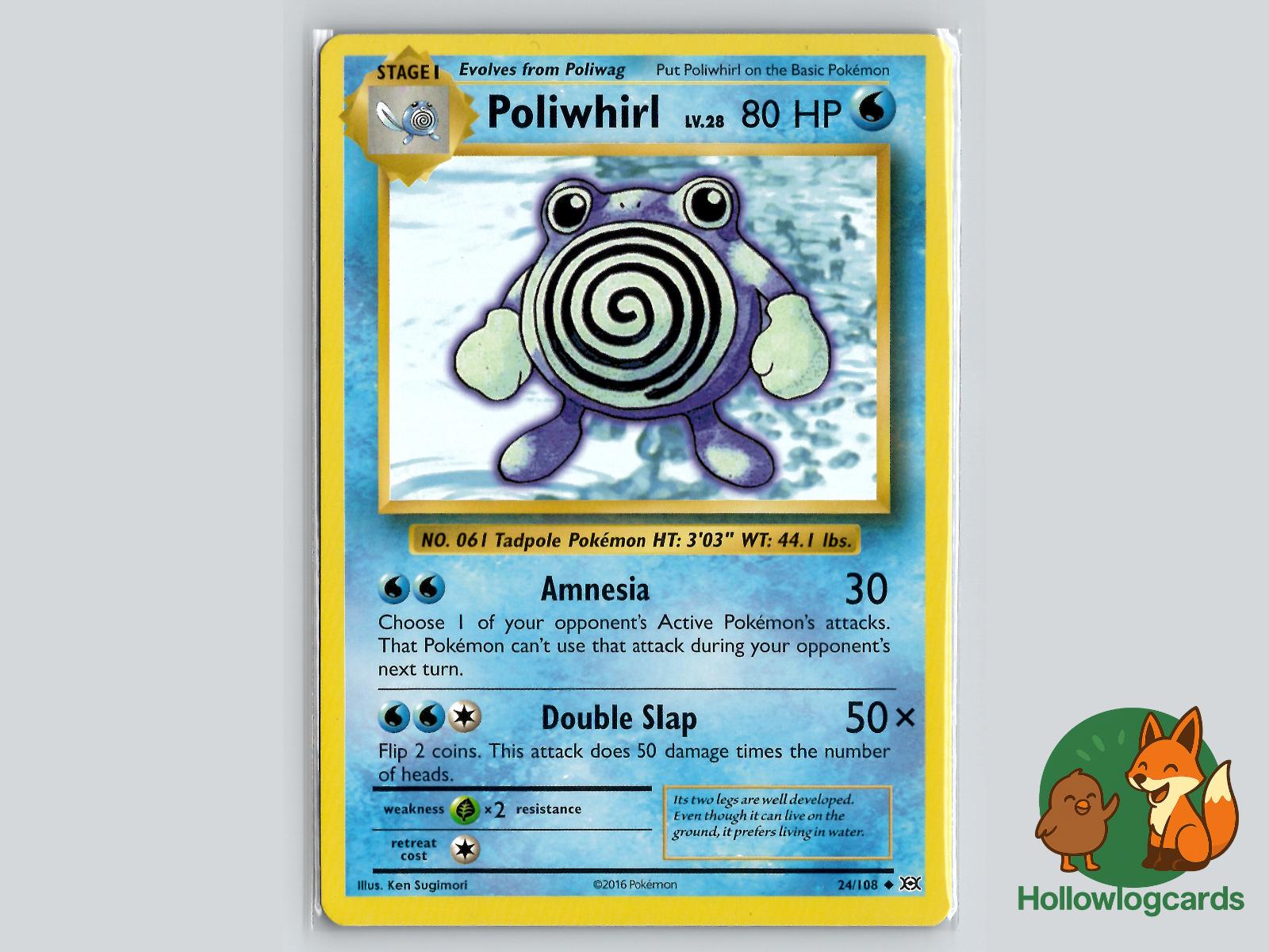 Poliwhirl (24/108) - Evolutions Pokémon Card