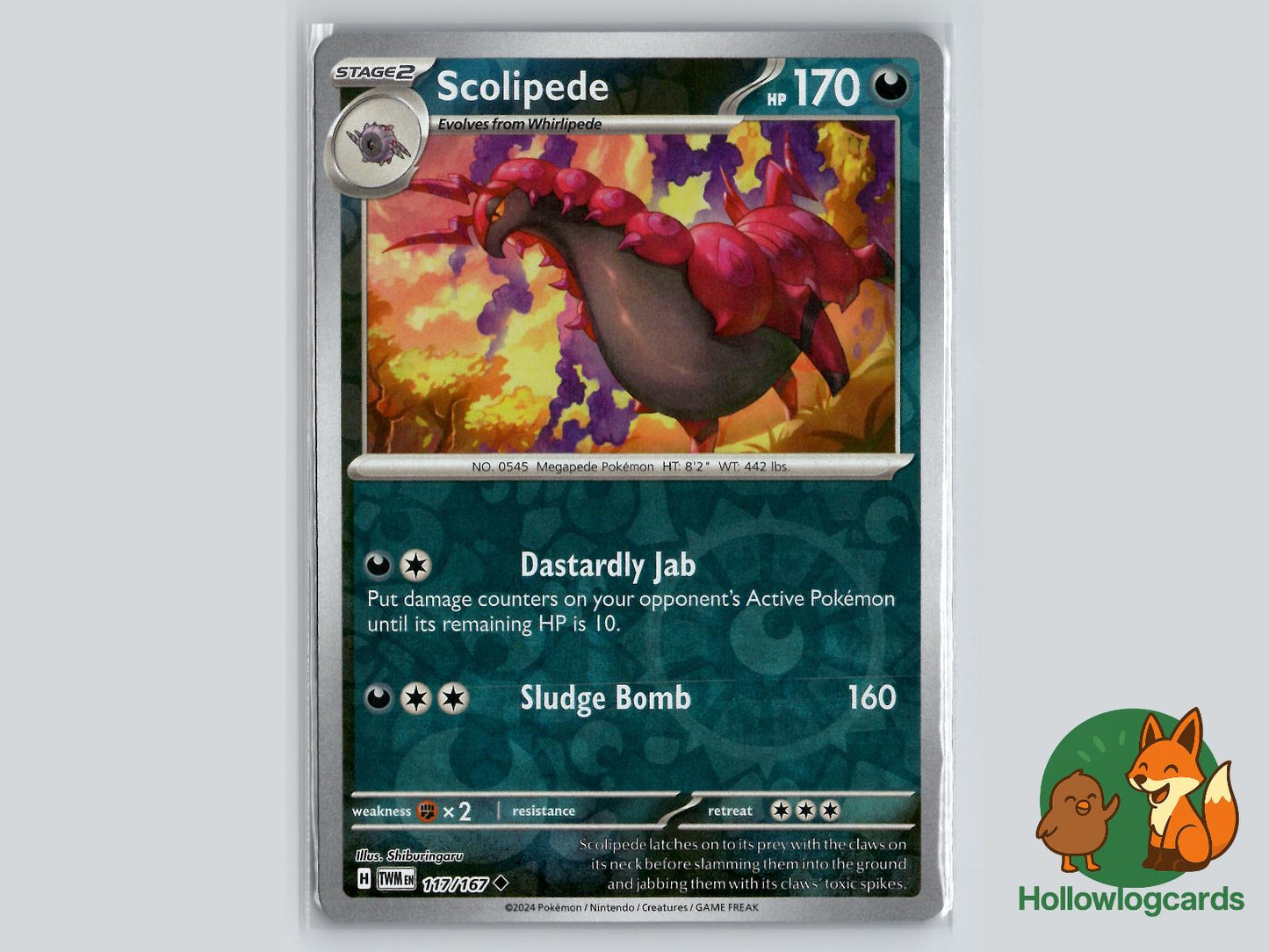 Scolipede (117/167) - Twilight Masquerade Pokémon Card
