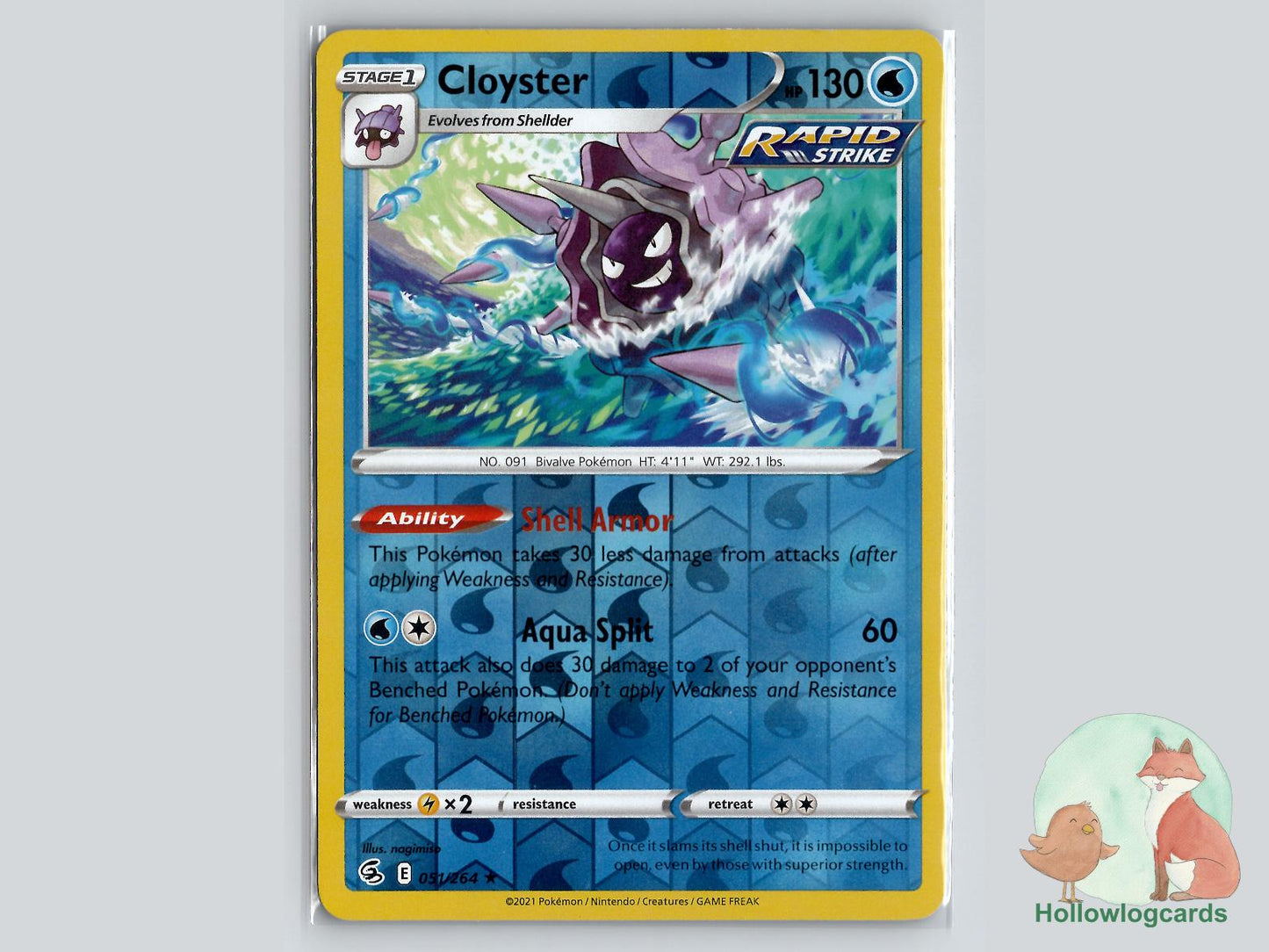 Cloyster (051/264) - Fusion Strike Pokémon Card