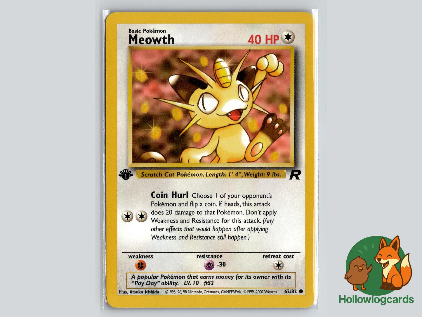 Meowth (62/82) - Team Rocket Pokémon Card
