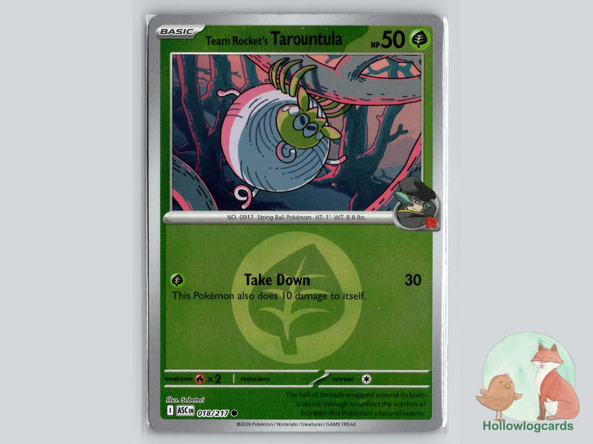 Team Rocket's Tarountula (018/217) - Team Rocket Pokémon Card