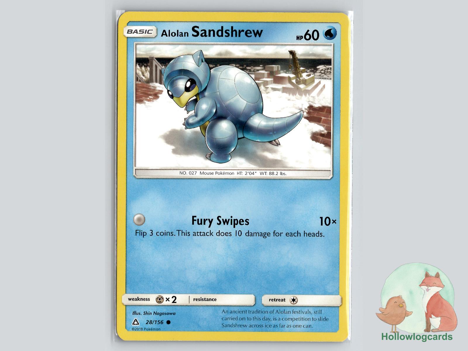 Alolan Sandshrew (28/156) - Ultra Prism Pokémon Card