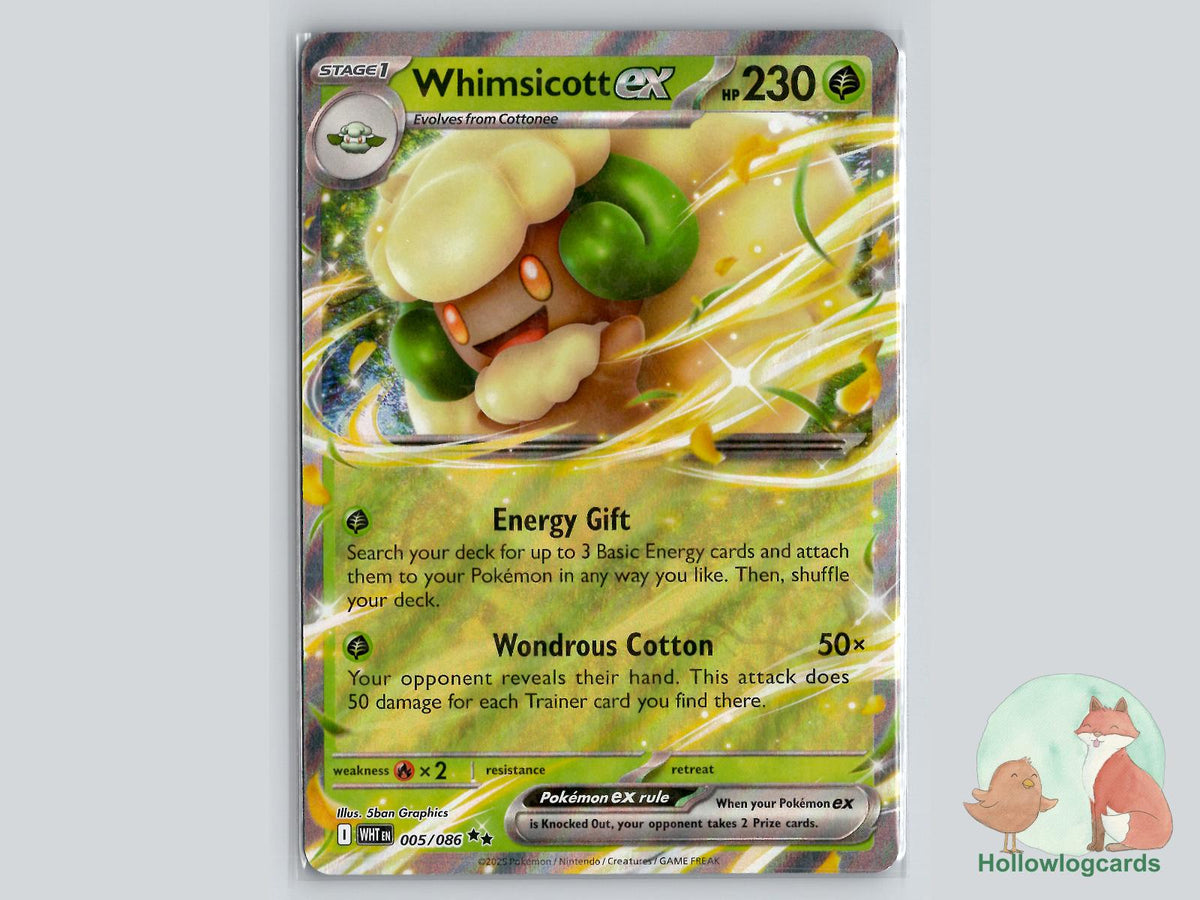 Whimsicott ex (005/086) - White Flare Pokémon Card