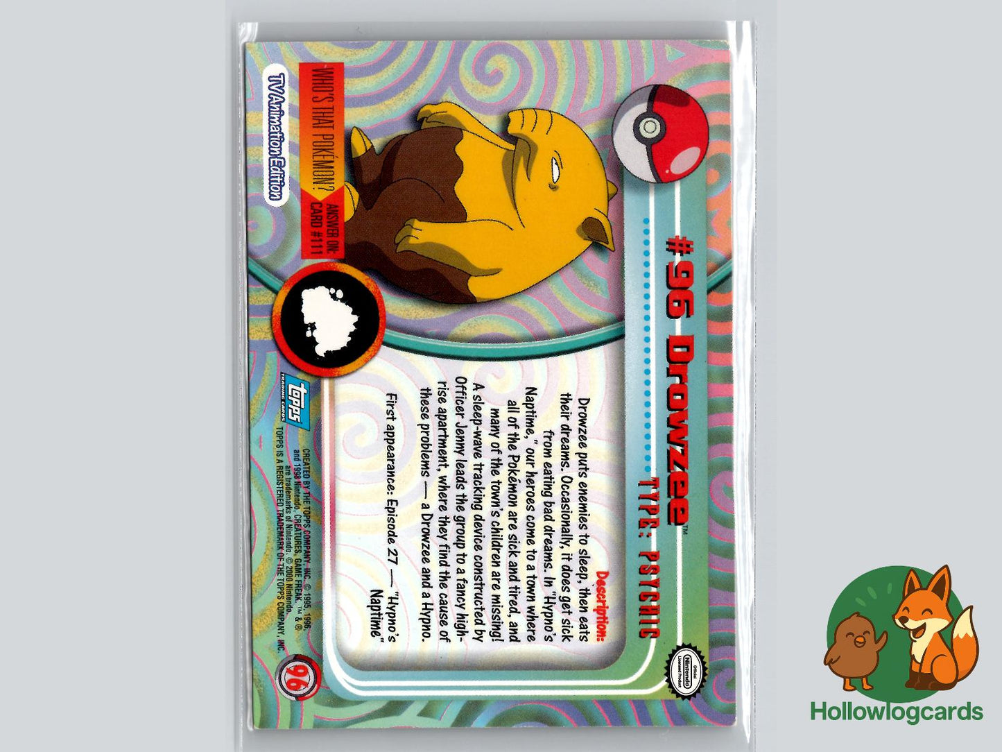 Drowzee (#96) - Topps Trading Cards Series 2