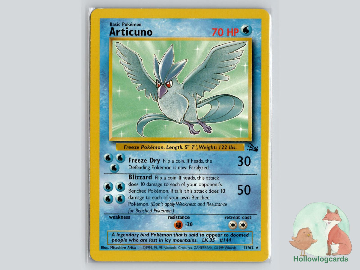 Articuno (17/62) - Fossil Pokémon Card