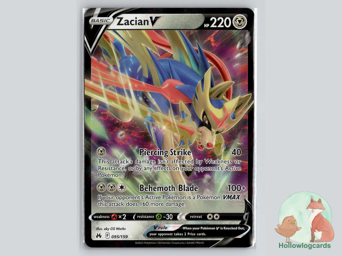 Zacian V (095/159) - Crown Zenith Pokémon Card