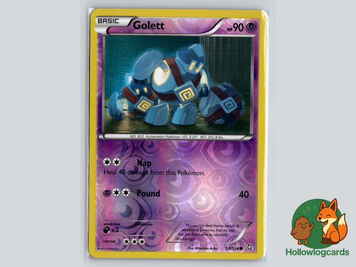 Golett (58/124) - Dragons Exalted Pokémon Card