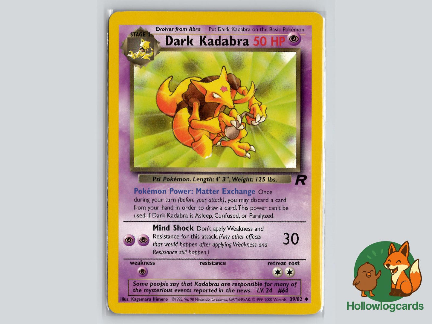 Dark Kadabra (39/82) - Team Rocket Pokémon Card