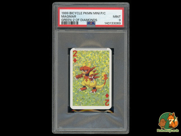 Graded Magmar () Bicycle Mini Playing Cards Green Deck - PSA 9