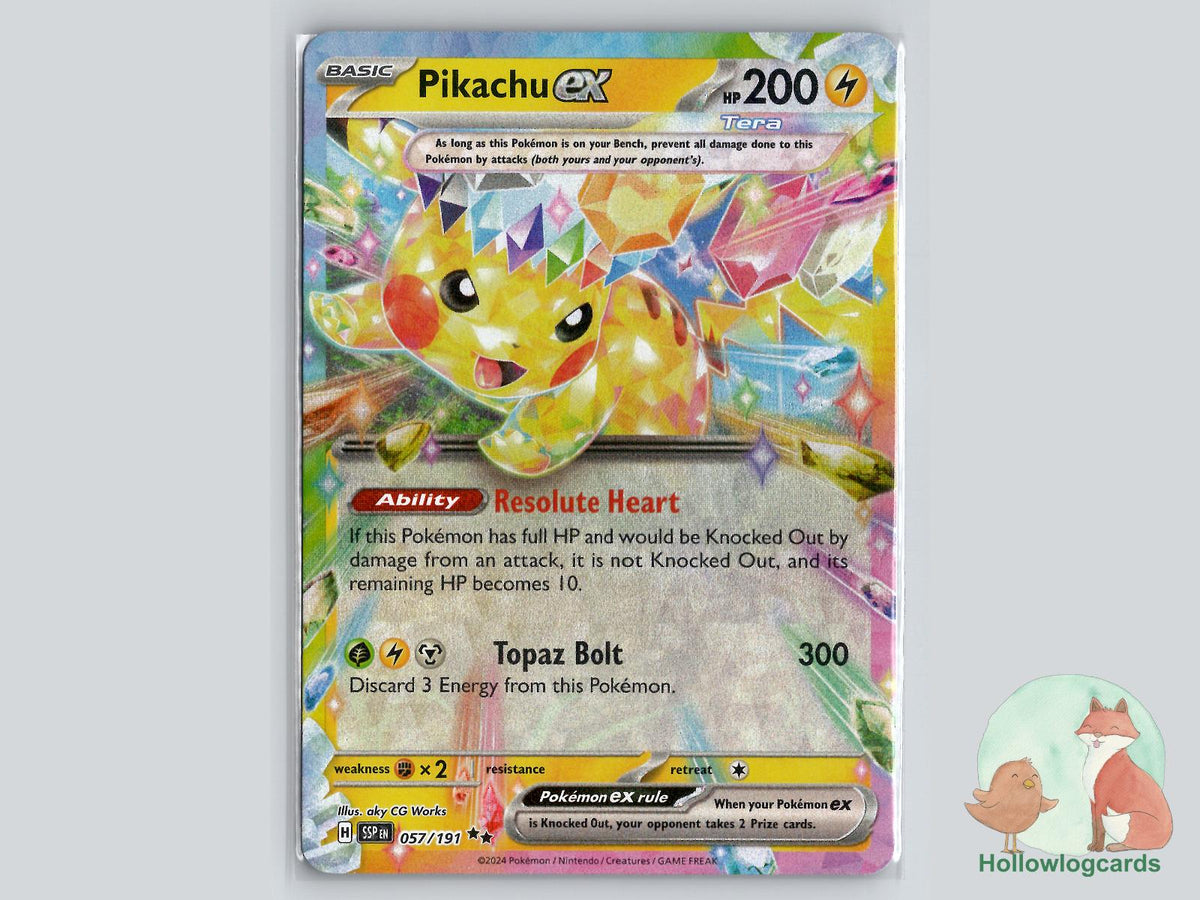 Pikachu ex (057/191) - Surging Sparks Pokémon Card