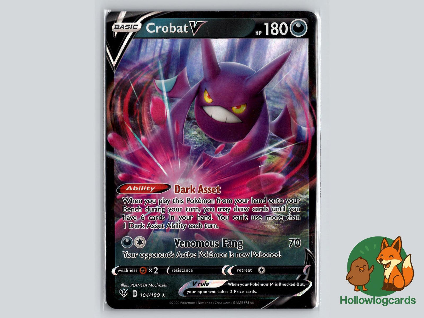 Crobat V (104/189) - Darkness Ablaze Pokémon Card