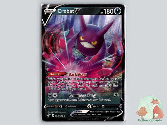 Crobat V (104/189) - Darkness Ablaze Pokémon Card