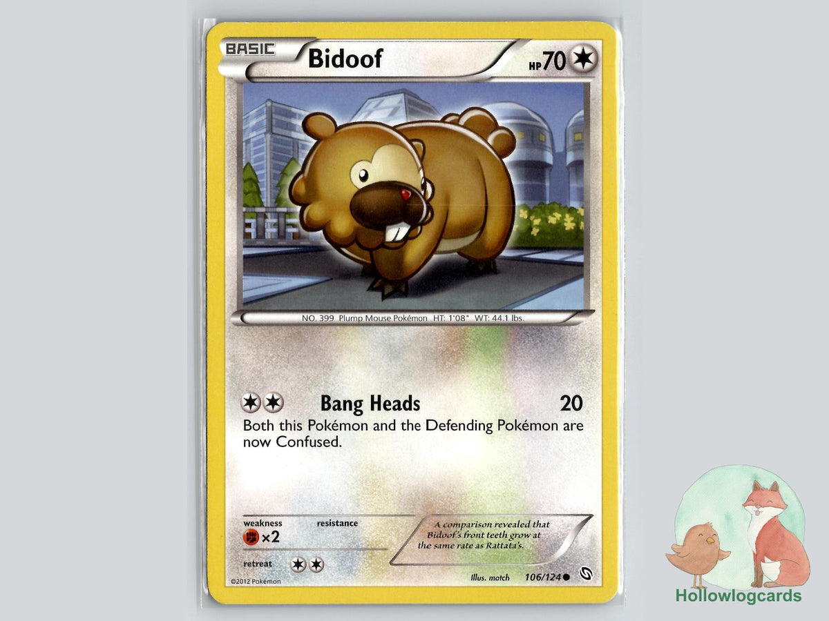 Bidoof (106/124) - Dragons Exalted Pokémon Card