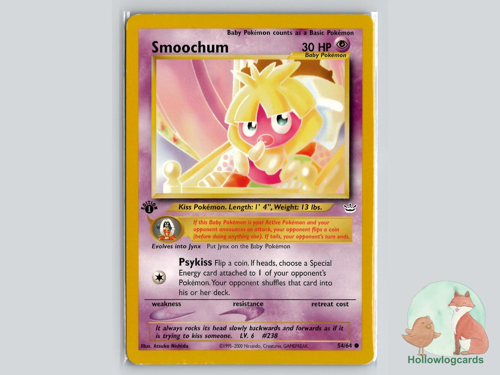 1st Edition Smoochum (54/64) - Neo Revelation Pokémon Card
