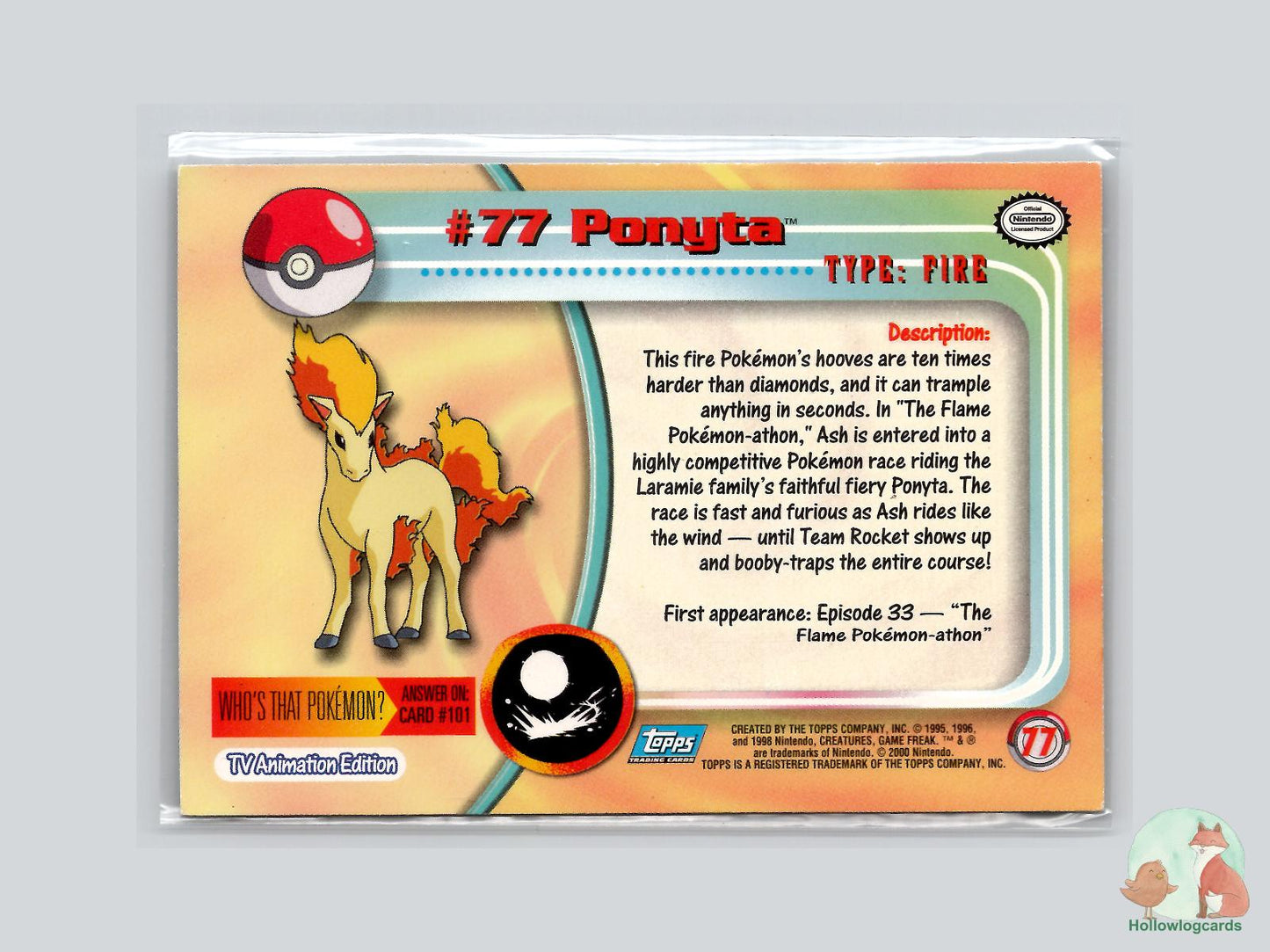 Ponyta (#77) Chrome - Topps Trading Cards Series 2