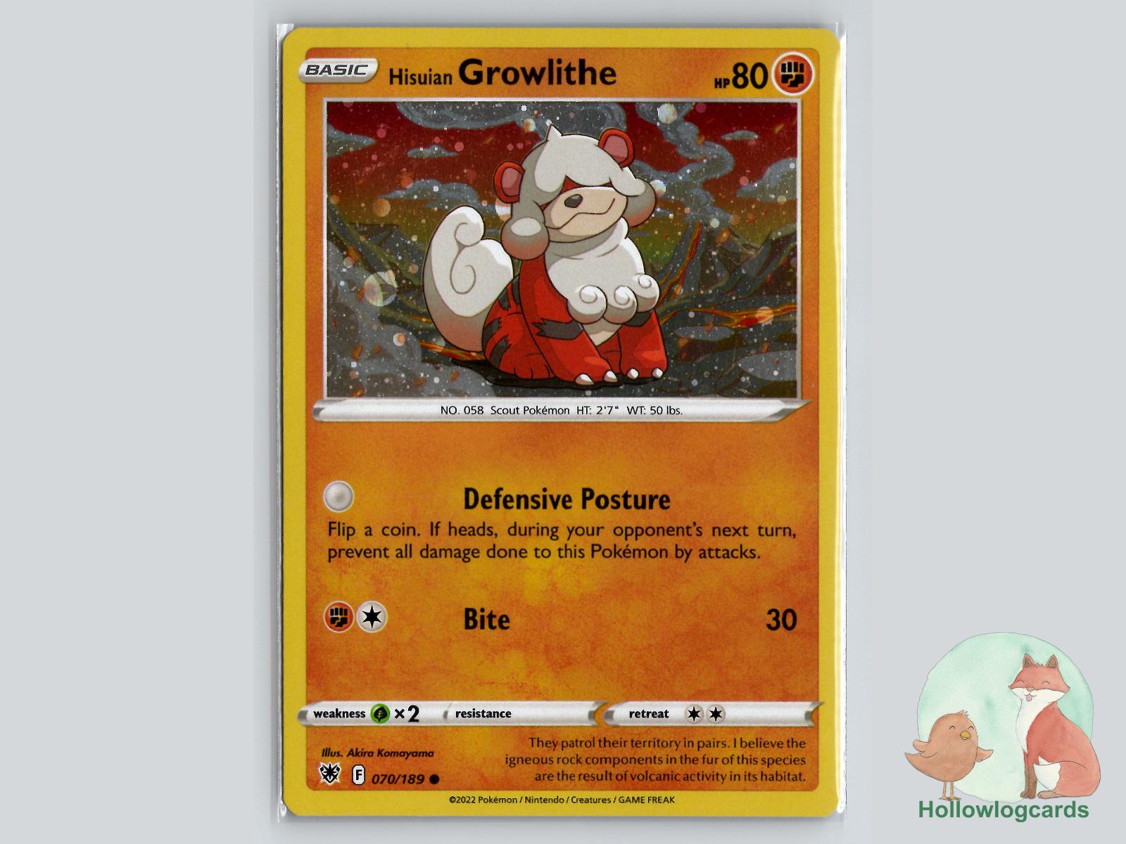 Hisuian Growlithe (70/189) Pokémon Card
