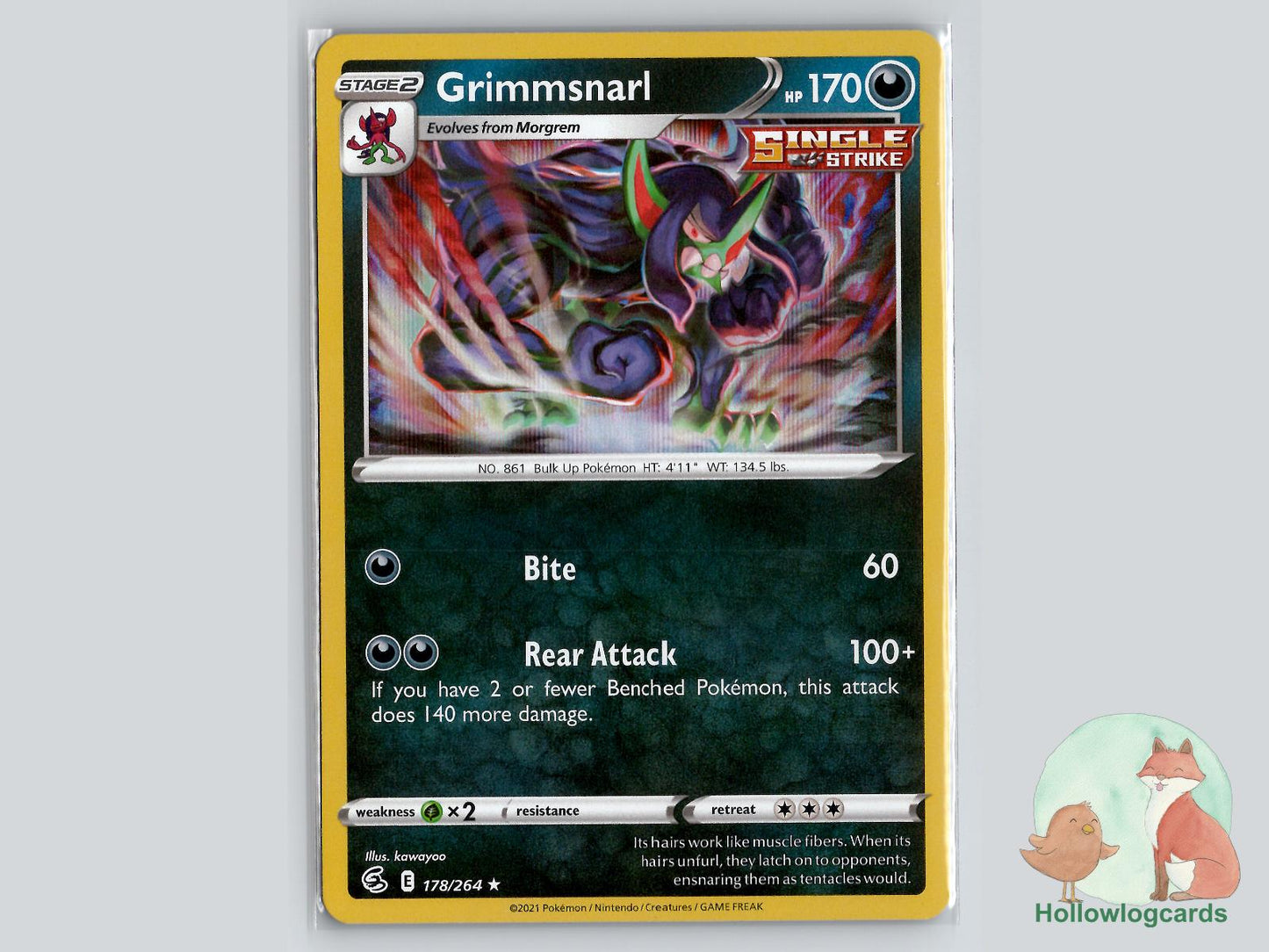 Grimmsnarl (178/264) - Fusion Strike Pokémon Card