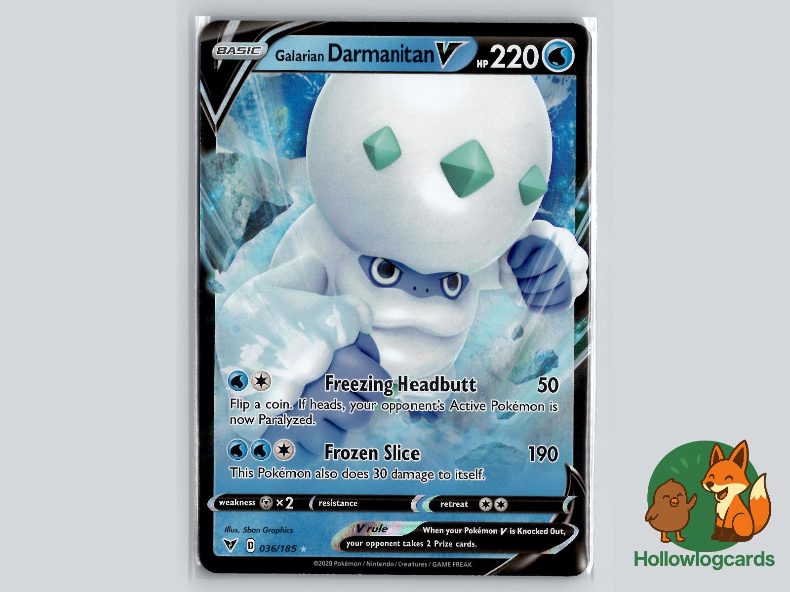 Galarian Darmanitan V (036/185) - Vivid Voltage Pokémon Card