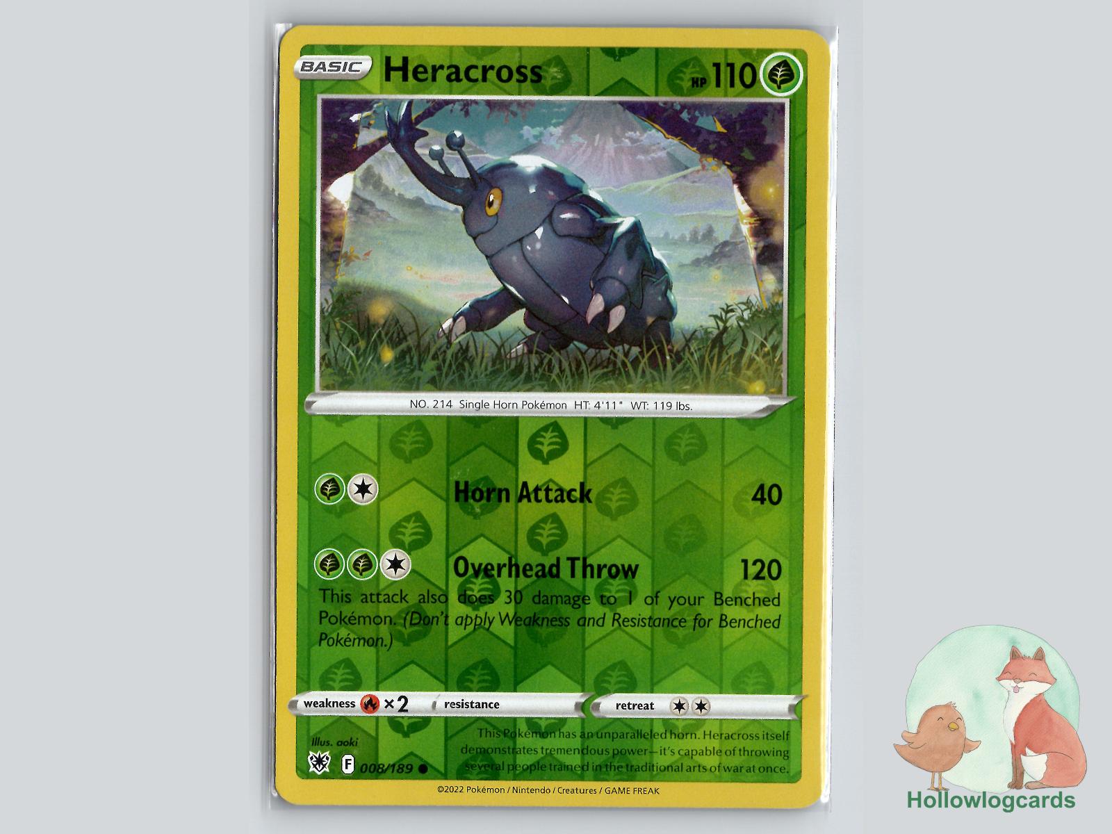 Heracross (008/189) - Astral Radiance Pokémon Card