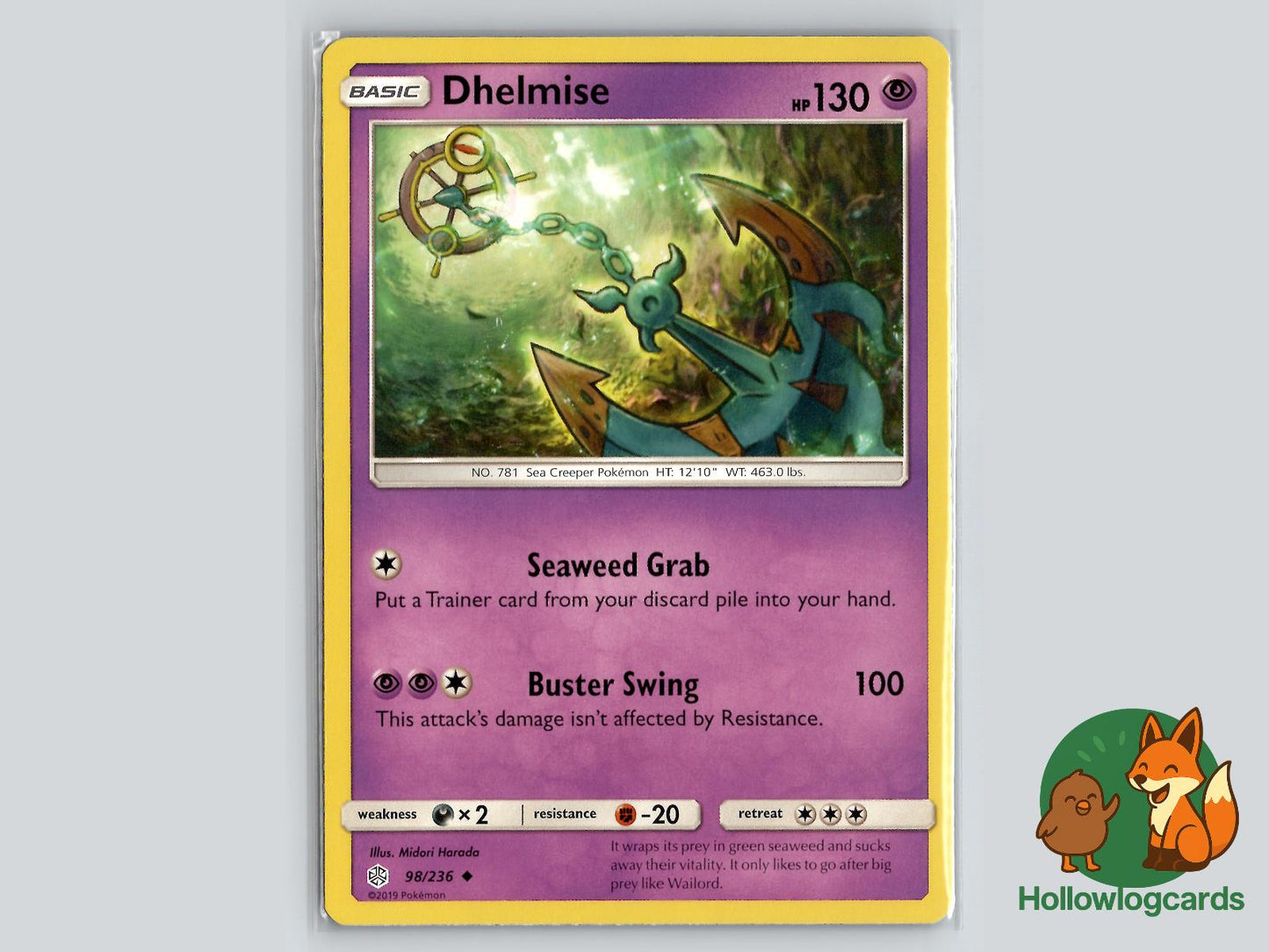 Dhelmise (98/236) - Cosmic Eclipse Pokémon Card