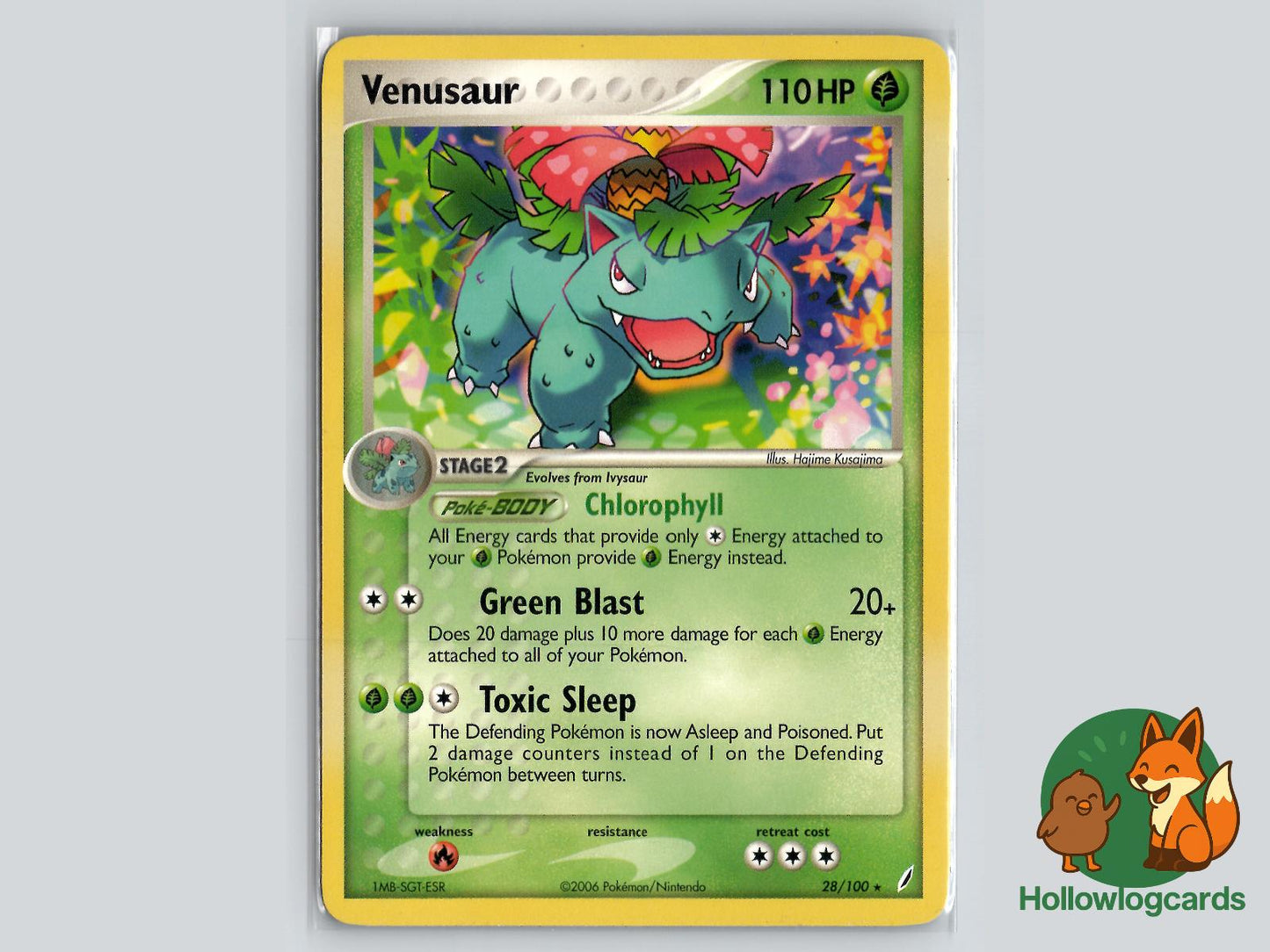 Venusaur (28/100) - Crystal Guardians Pokémon Card