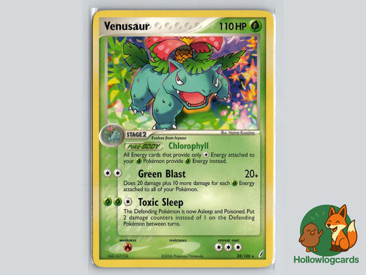 Venusaur (28/100) - Crystal Guardians Pokémon Card