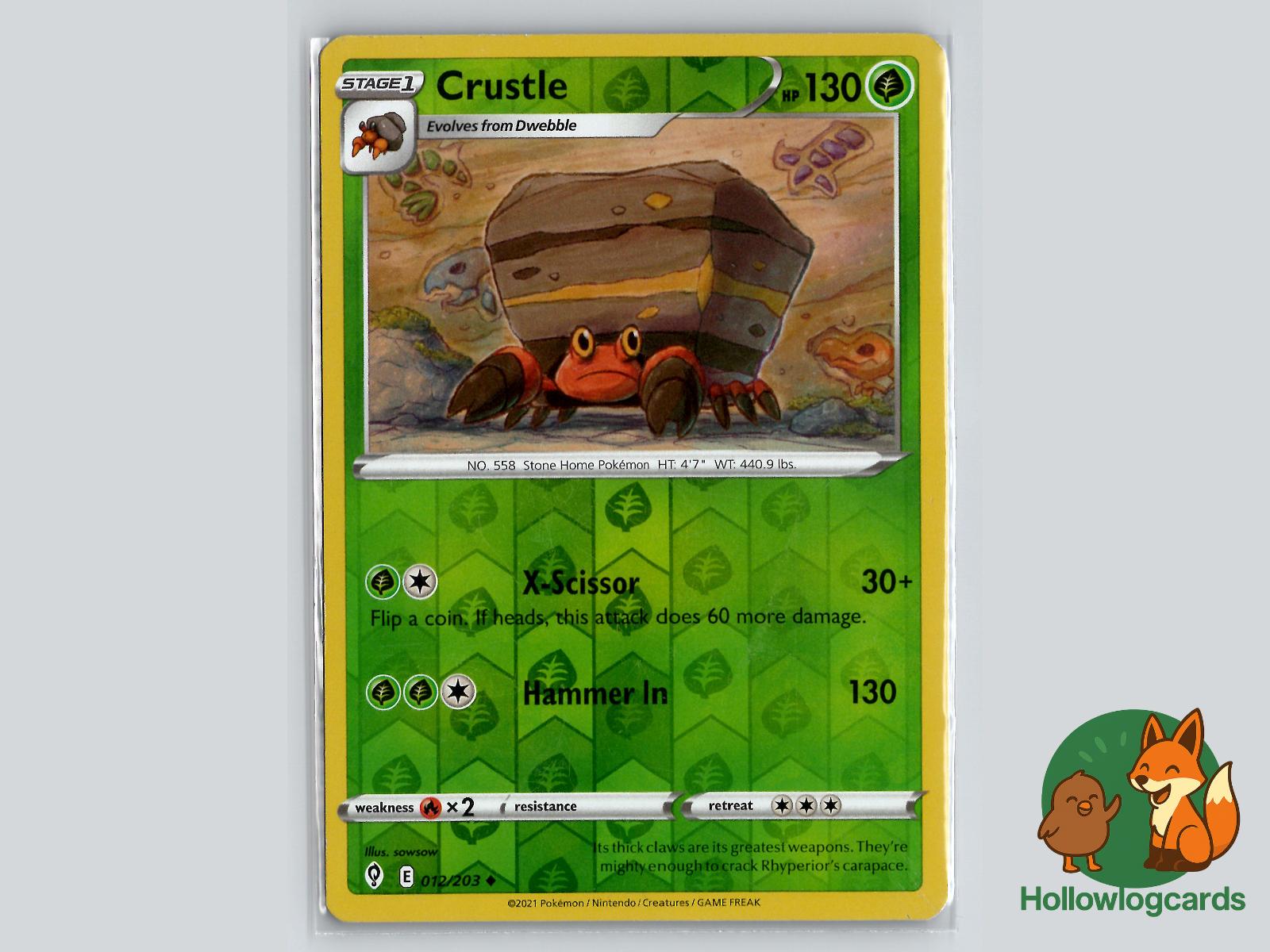 Crustle (012/203) - Evolving Skies Pokémon Card