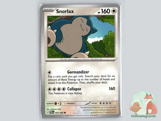 Snorlax (063/088) Pokémon Card
