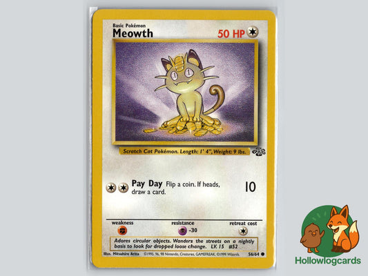 Meowth (56/64) - Jungle Pokémon Card