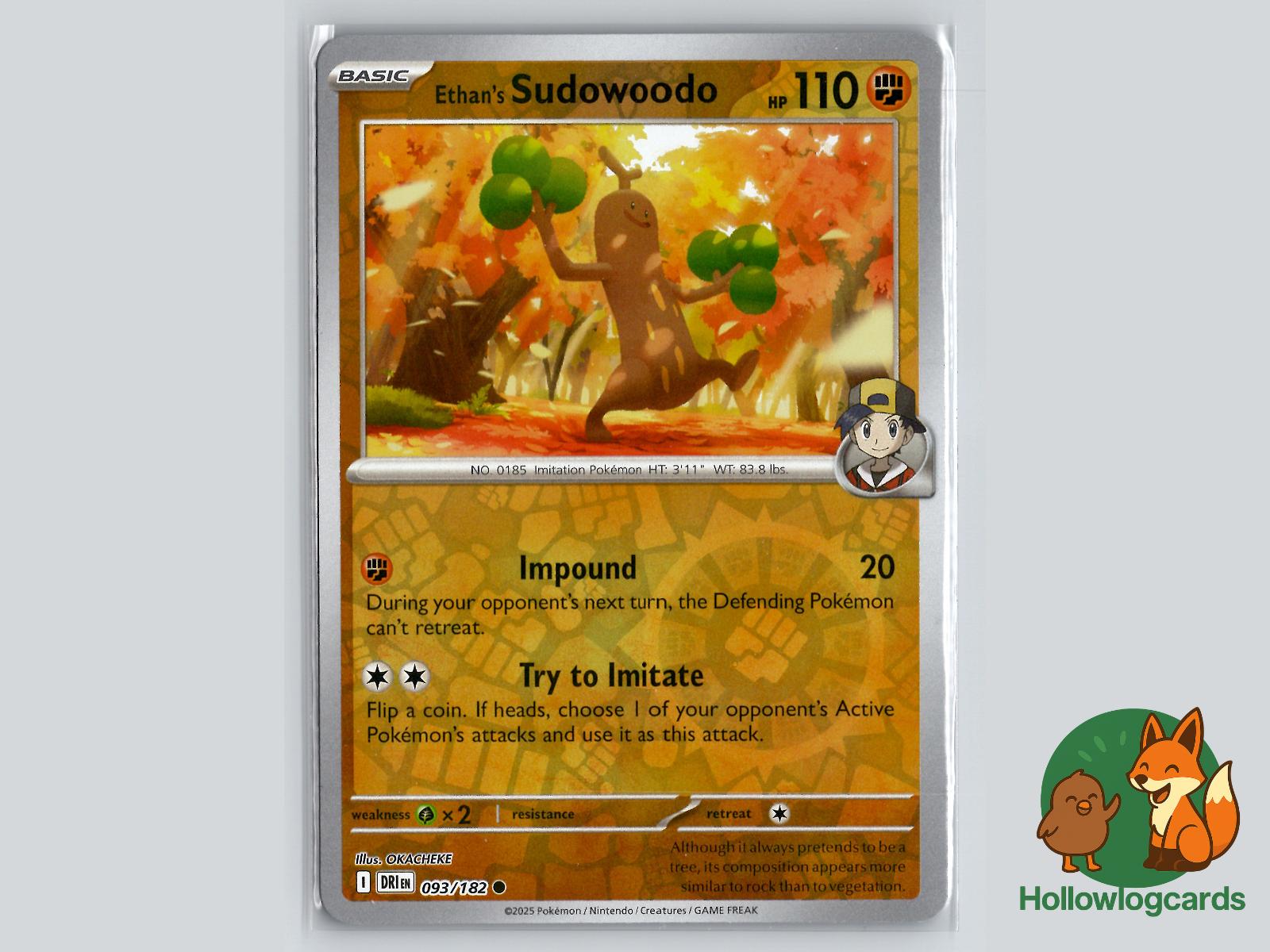 Ethan's Sudowoodo (093/182) - Destined Rivals Pokémon Card