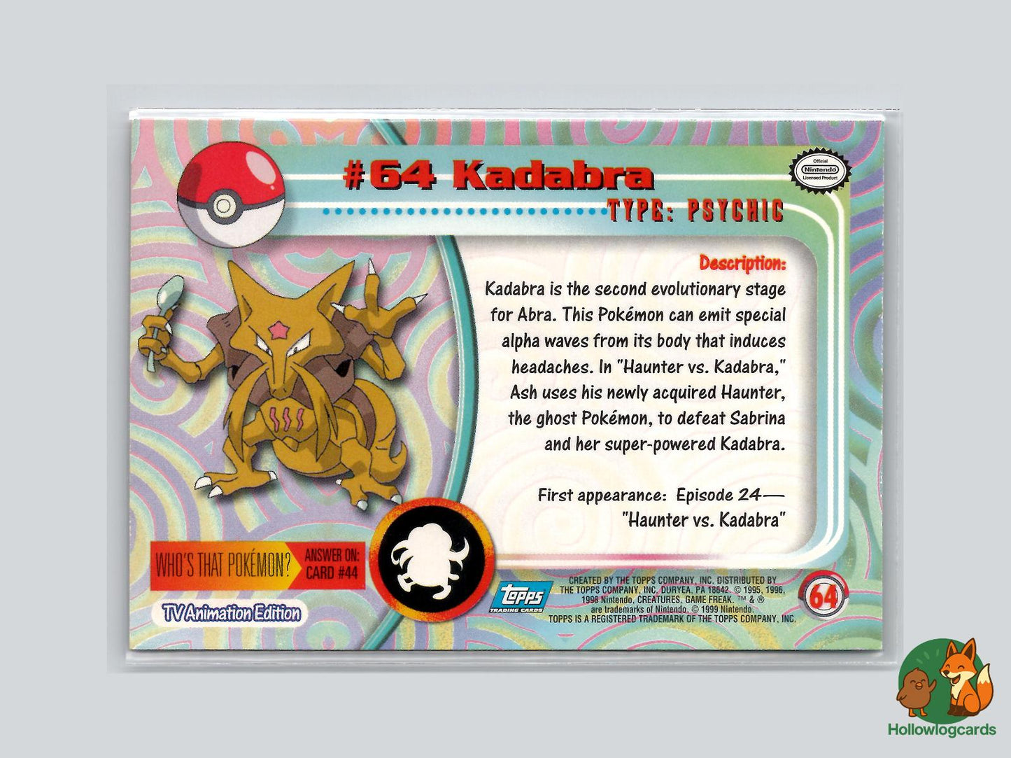 Kadabra (#64) - Topps Trading Cards Series 1