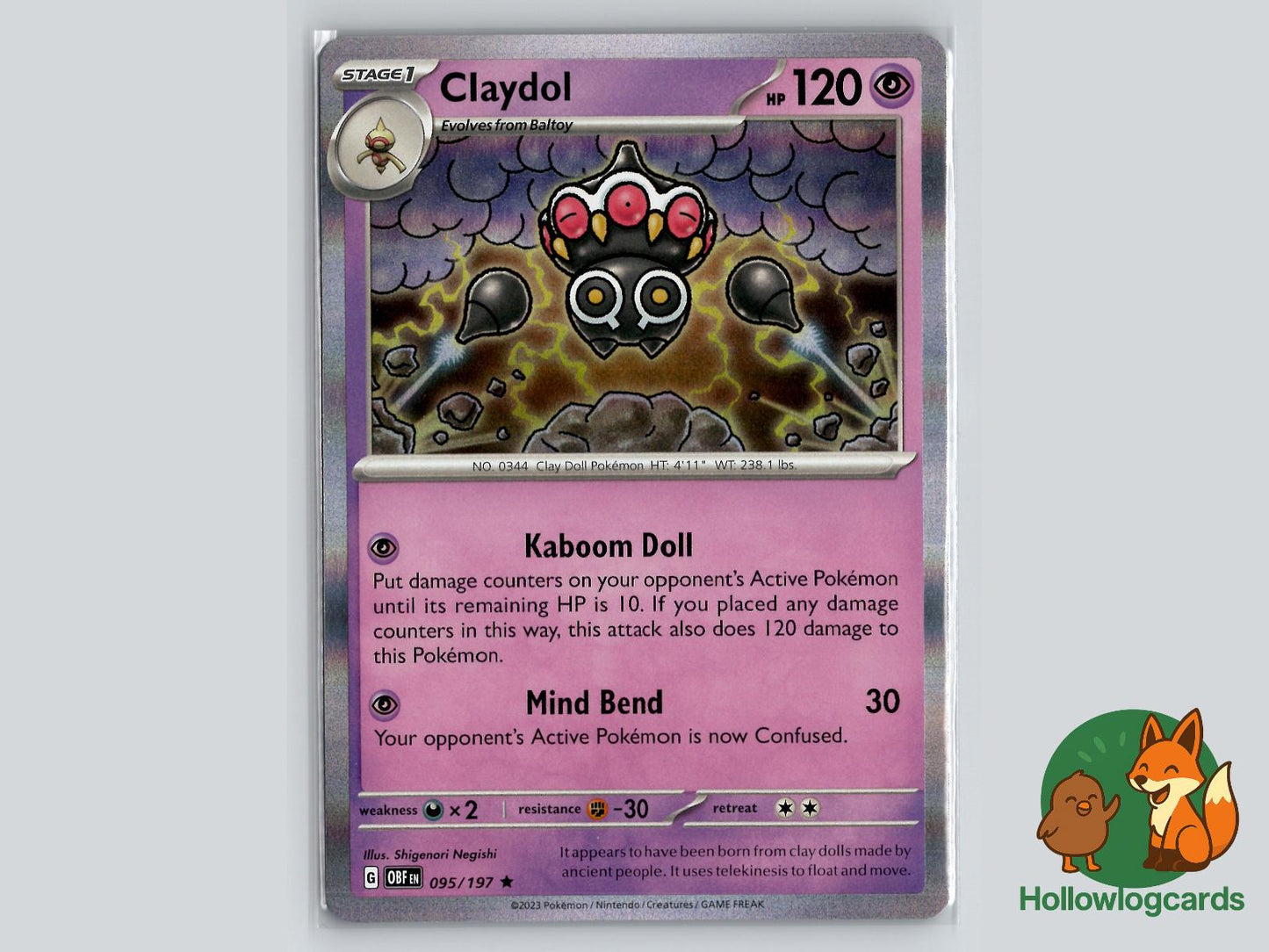 Claydol (095/197) - Obsidian Flames Pokémon Card
