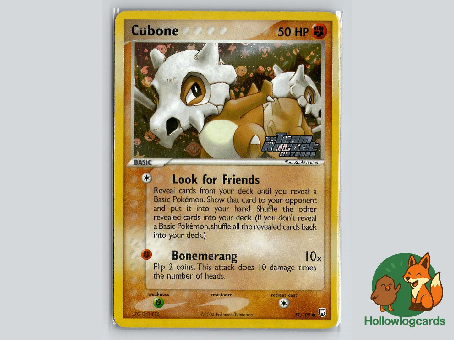 Cubone (51/109) - Team Rocket Returns Pokémon Card