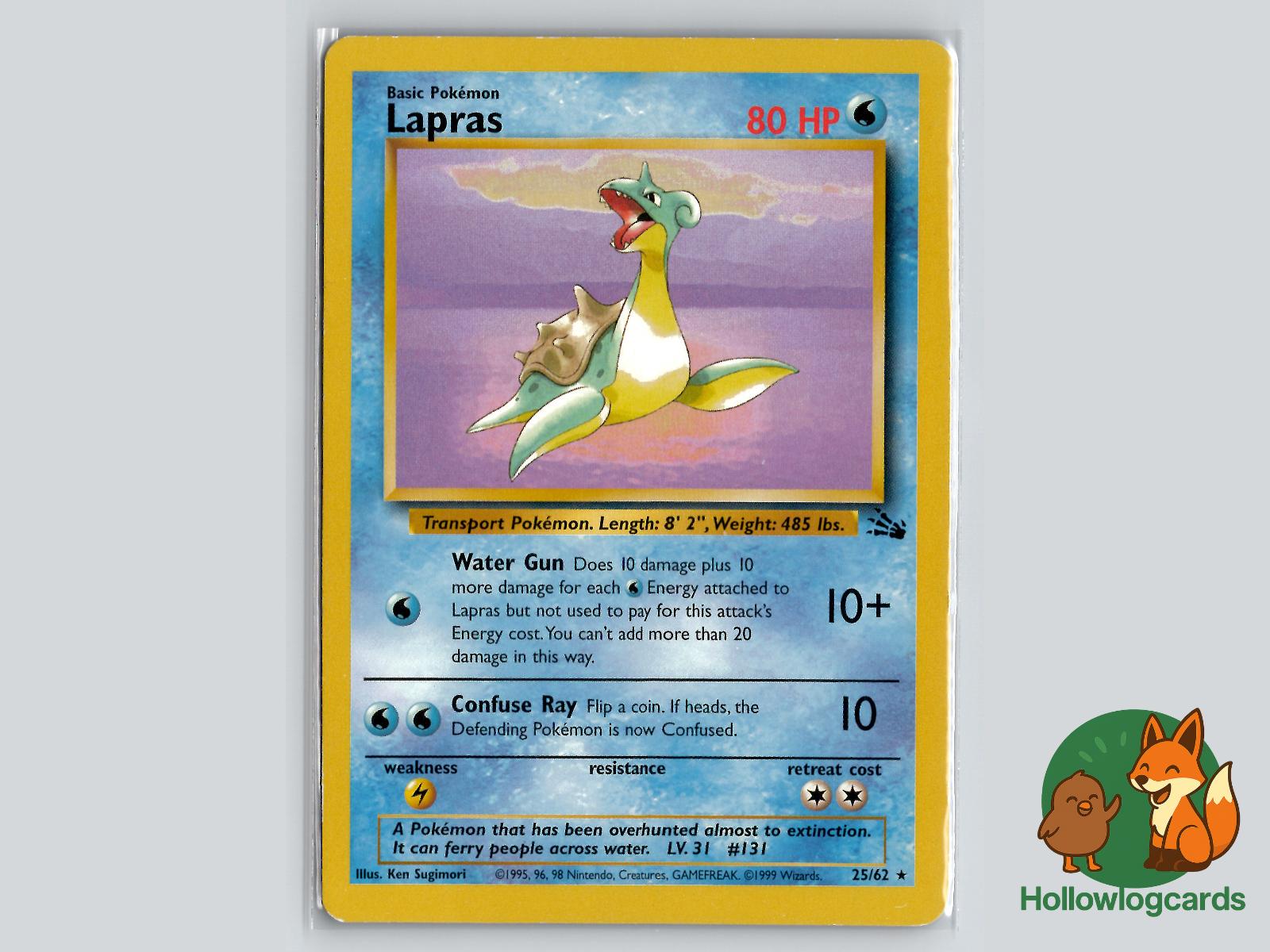 Lapras (25/62) - Fossil Pokémon Card
