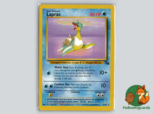Lapras (25/62) - Fossil Pokémon Card