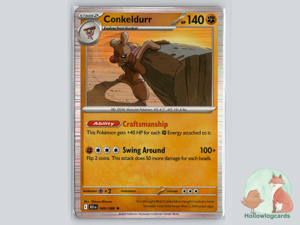 Conkeldurr (049/086) - Black Bolt Pokémon Card