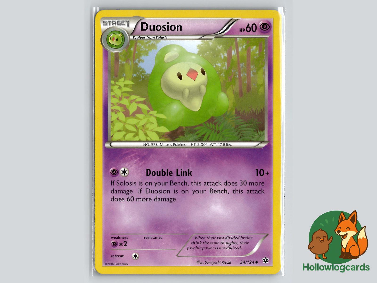 Duosion (34/124) - Fates Collide Pokémon Card